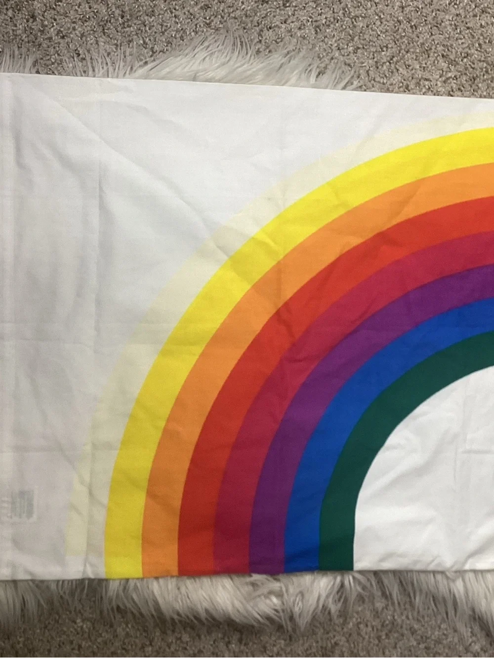 Vintage Wamsutta Rainbow Standard Pillowcase USA EUC